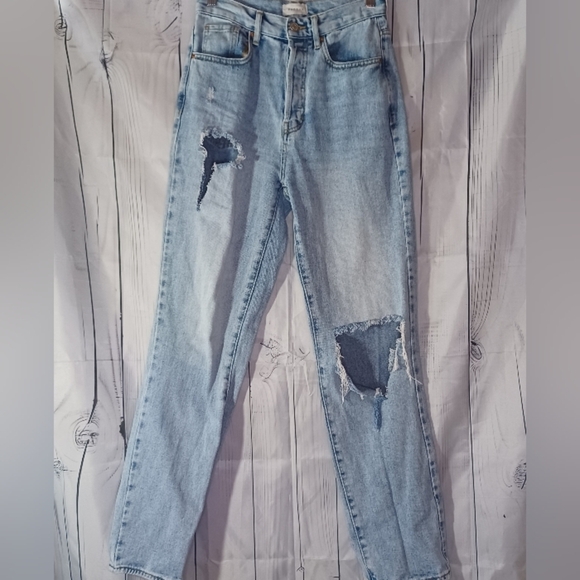 PacSun Destroyed  Light Wash Denim Dad  Jeans - Picture 1 of 13